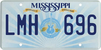 MS license plate LMH696