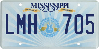 MS license plate LMH705