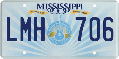 MS license plate LMH706
