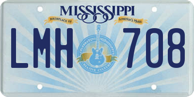 MS license plate LMH708