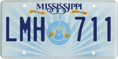 MS license plate LMH711