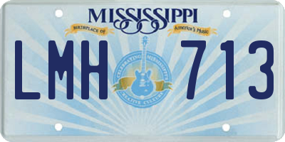 MS license plate LMH713