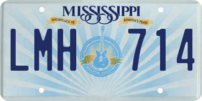 MS license plate LMH714