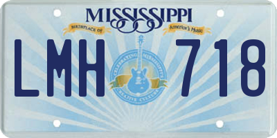 MS license plate LMH718
