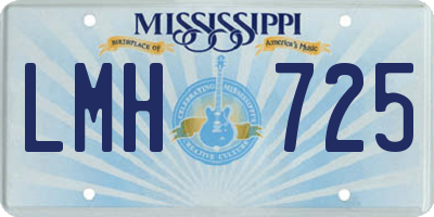 MS license plate LMH725