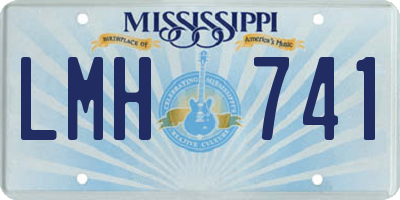MS license plate LMH741