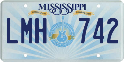 MS license plate LMH742