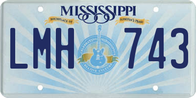 MS license plate LMH743
