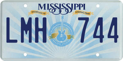 MS license plate LMH744