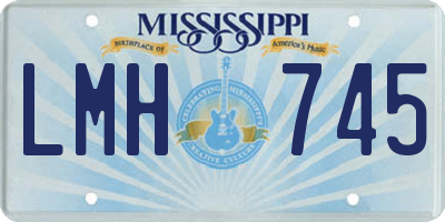 MS license plate LMH745