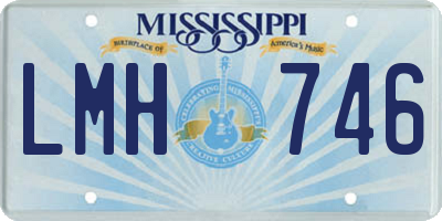 MS license plate LMH746