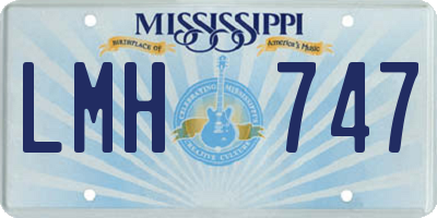 MS license plate LMH747