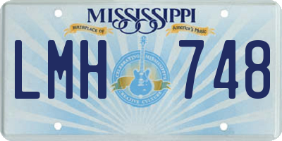 MS license plate LMH748