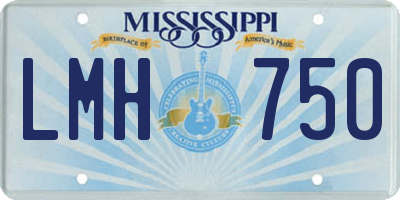 MS license plate LMH750