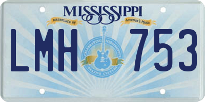 MS license plate LMH753
