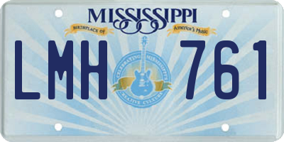 MS license plate LMH761