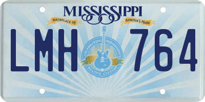MS license plate LMH764