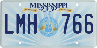 MS license plate LMH766