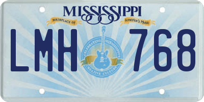MS license plate LMH768