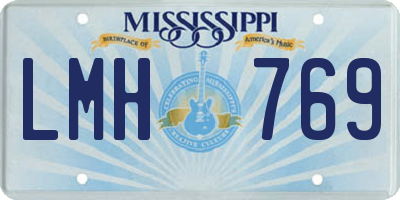 MS license plate LMH769