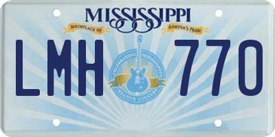 MS license plate LMH770