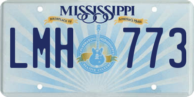 MS license plate LMH773