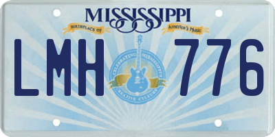 MS license plate LMH776