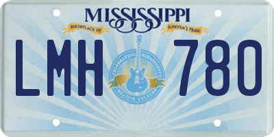 MS license plate LMH780