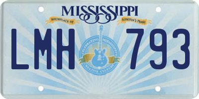 MS license plate LMH793