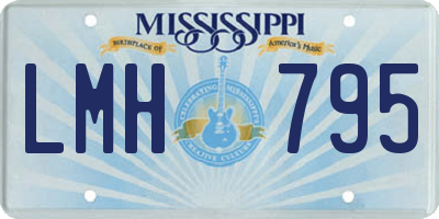 MS license plate LMH795