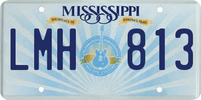 MS license plate LMH813
