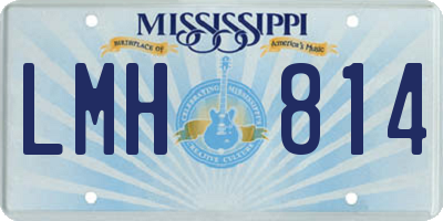 MS license plate LMH814