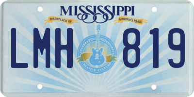 MS license plate LMH819