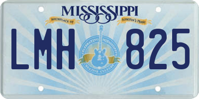 MS license plate LMH825
