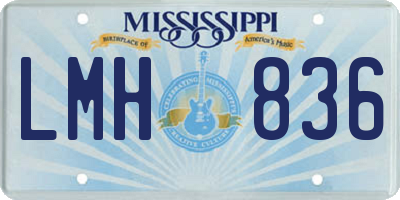MS license plate LMH836