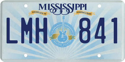 MS license plate LMH841