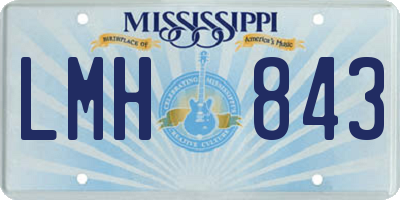 MS license plate LMH843