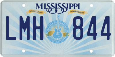 MS license plate LMH844
