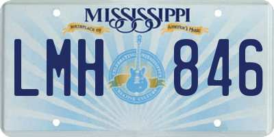 MS license plate LMH846