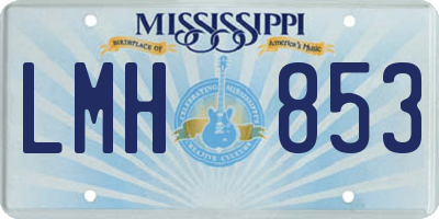MS license plate LMH853