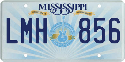 MS license plate LMH856