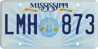 MS license plate LMH873