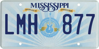 MS license plate LMH877