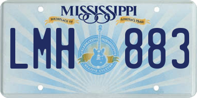 MS license plate LMH883