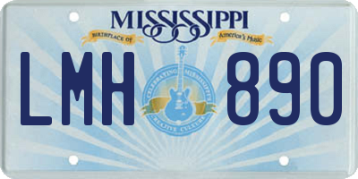 MS license plate LMH890