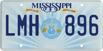 MS license plate LMH896