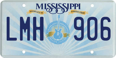 MS license plate LMH906