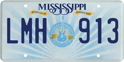 MS license plate LMH913