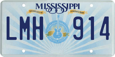 MS license plate LMH914