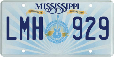 MS license plate LMH929